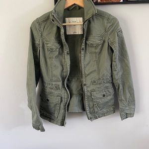 Abercrombie Kids Green Utility Jacket Size XL EUC